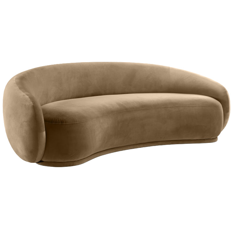 Beige Velvet Sofa