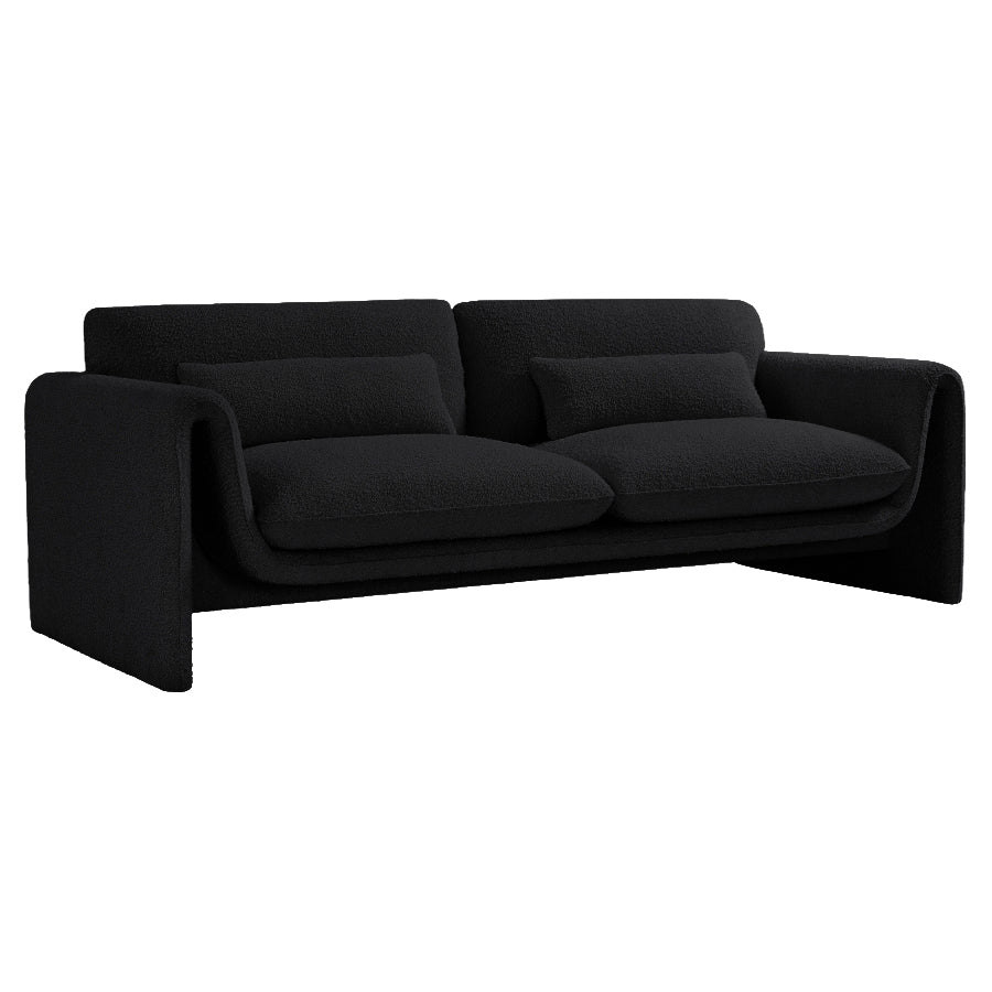 Black Boucle Sofa