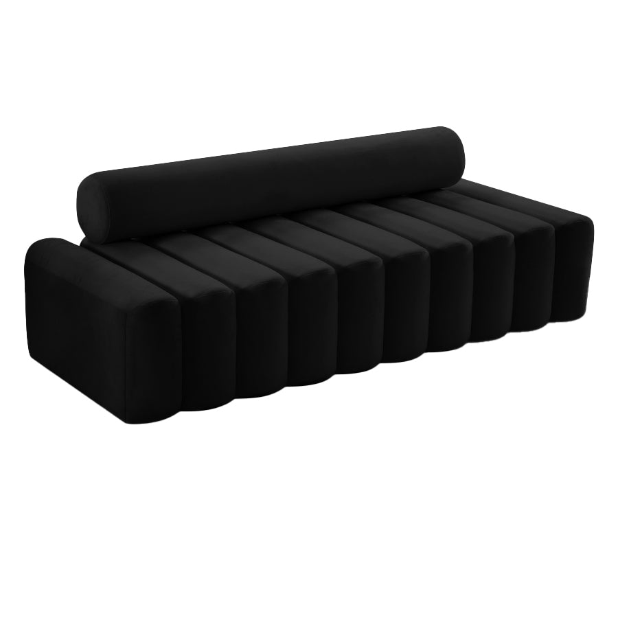Black Velvet Cylinder Sofa