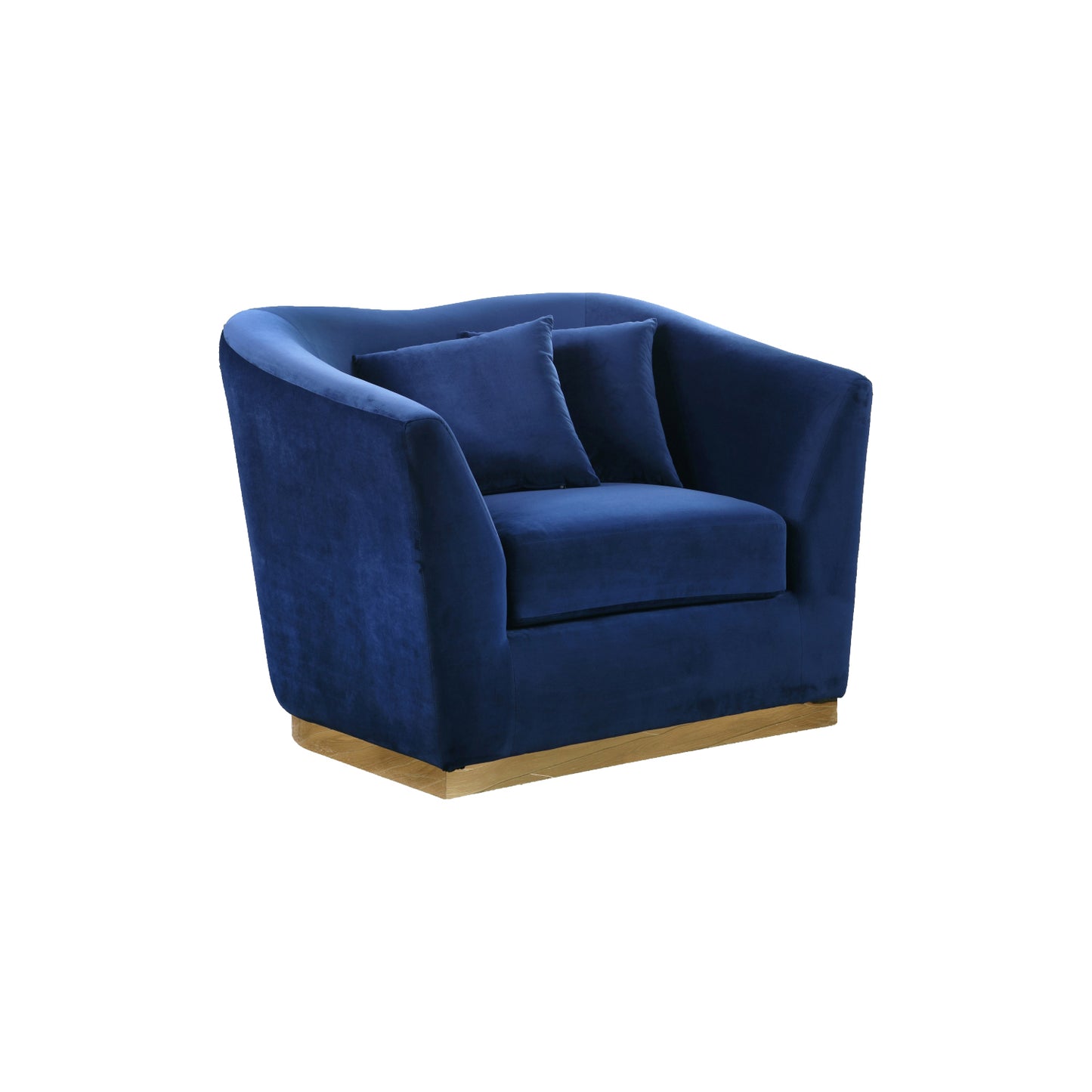 Navy Velvet Lounge Chair