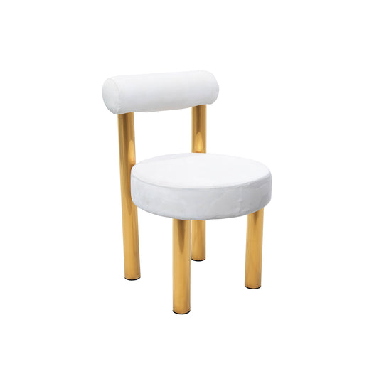 White Velvet Gold Cylinder
