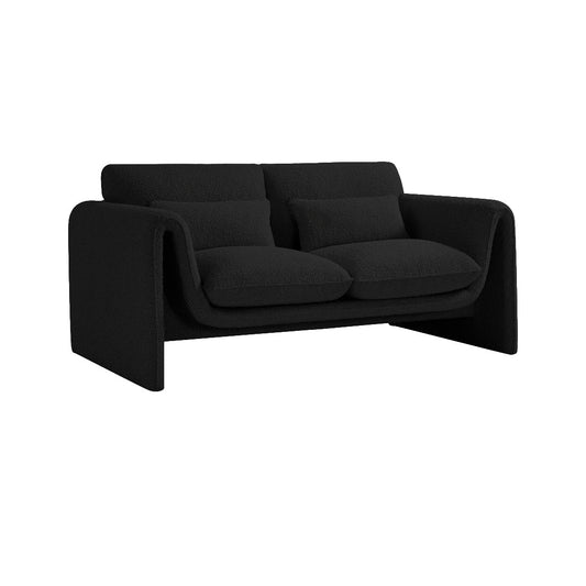Black Boucle Loveseat
