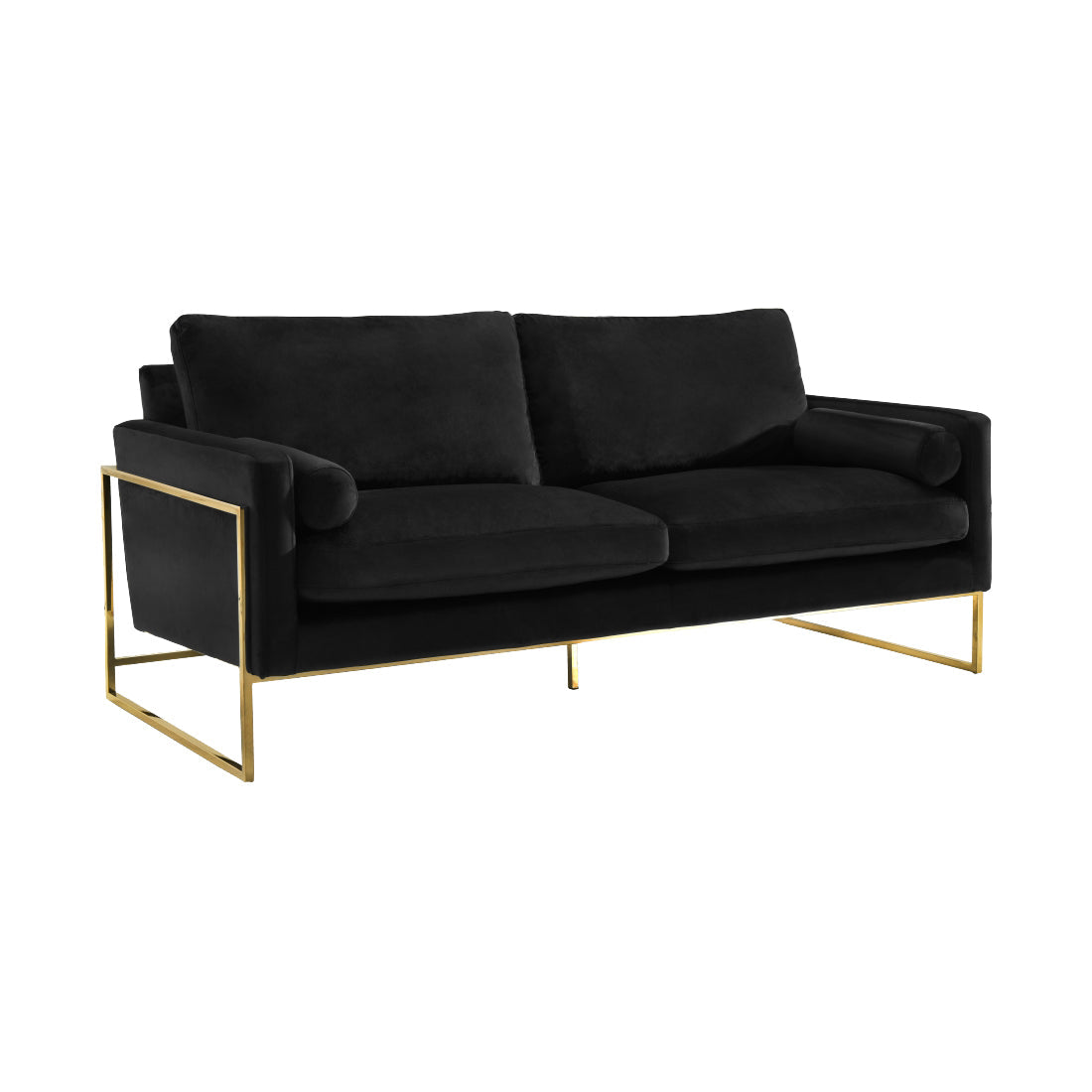 Black Velvet Sofa