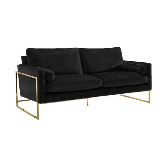 Black Velvet Sofa