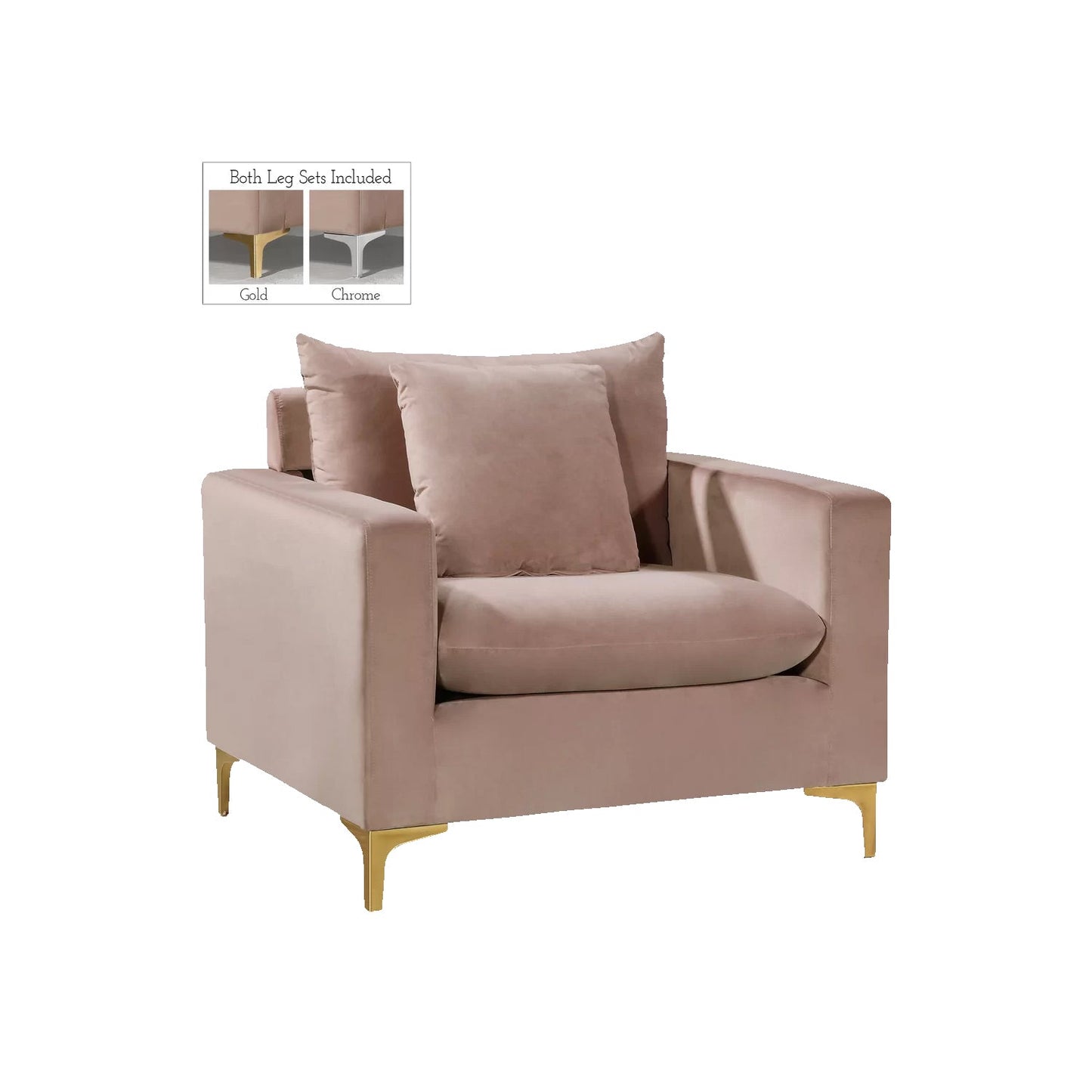 Blush Velvet Lounge Chair
