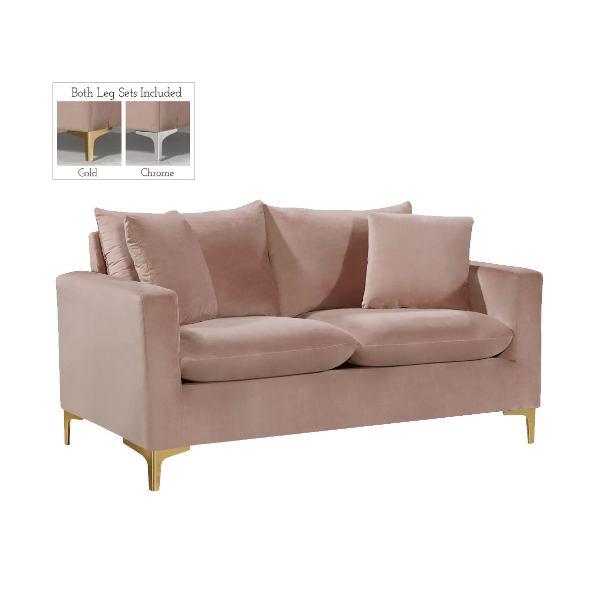 Blush Velvet Loveseat