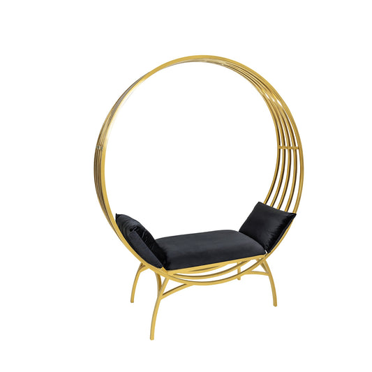Black Gold Circular Bench