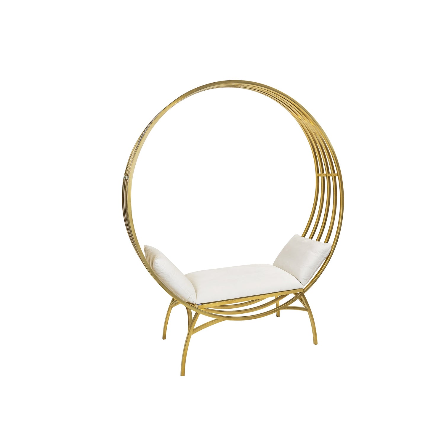 White Gold Circular Bench
