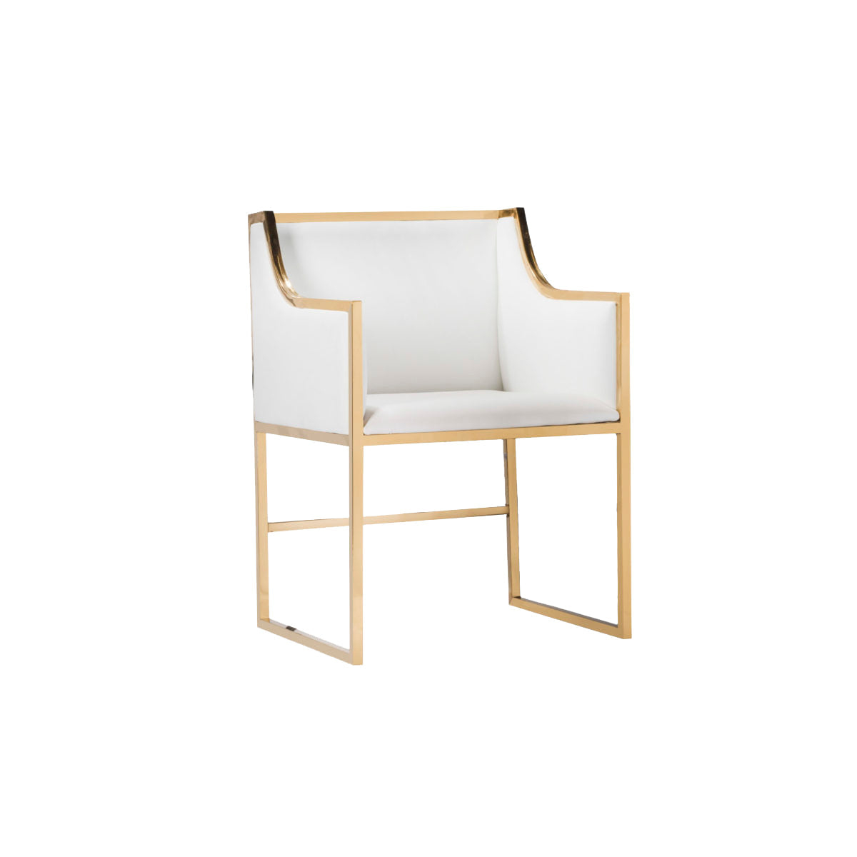 White Leather Lounge Chair