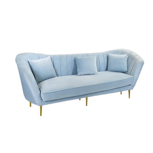 Powder Blue Velvet Lounge Sofa