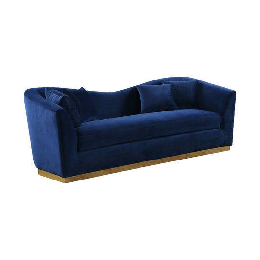 Navy Velvet Sofa