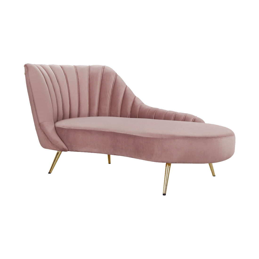 Pink Velvet Chaise