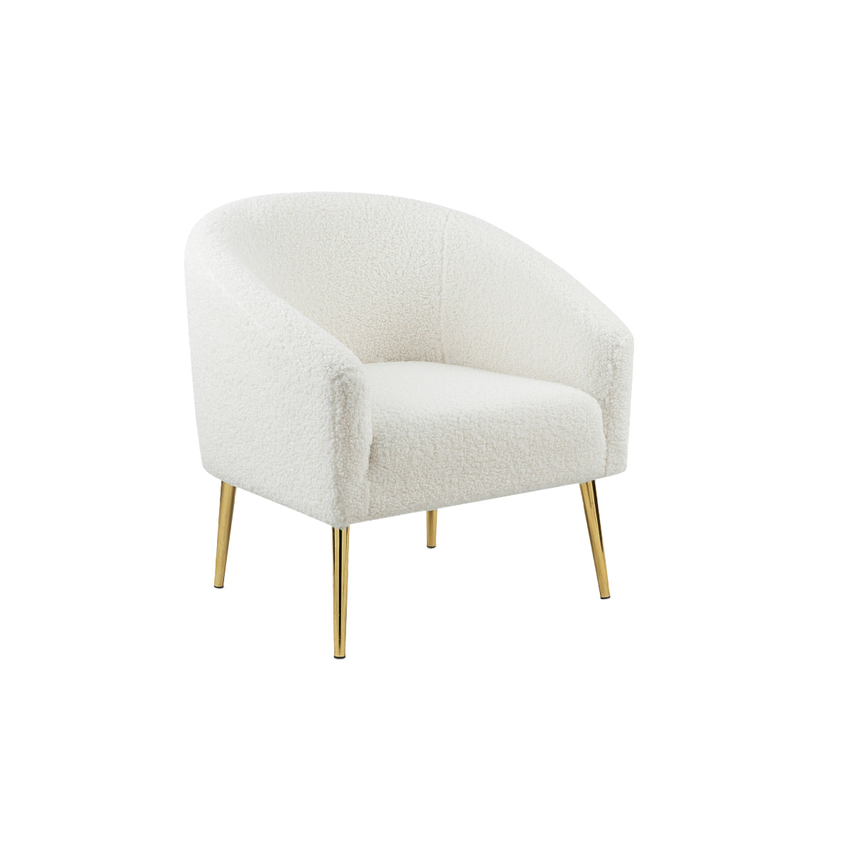 White Sherpa Lounge Chair
