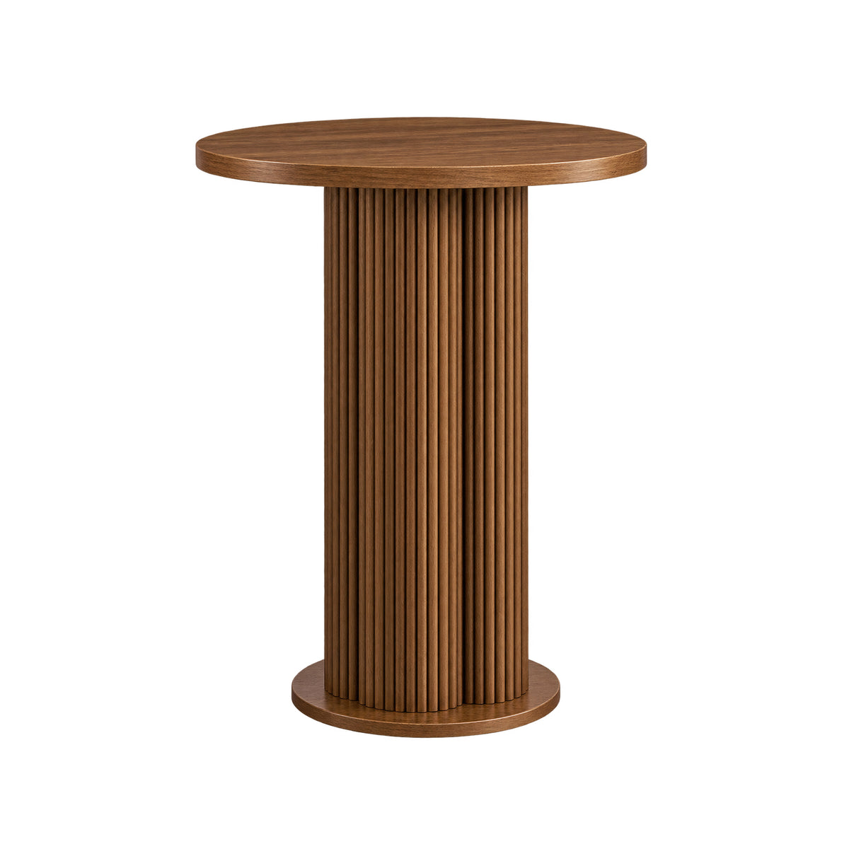 Dark Wood Fluted Cocktail Table