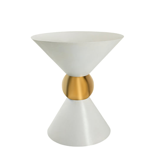 White Hourglass Table