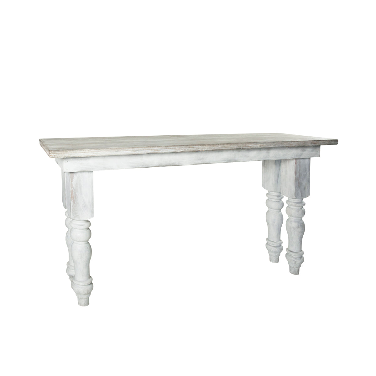 White Wash Console Table
