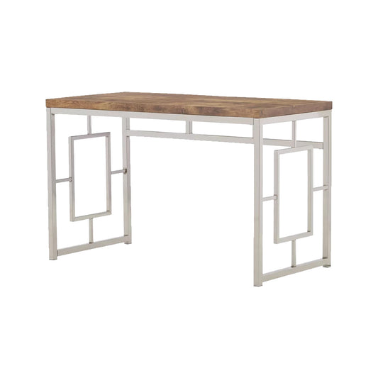 Chrome/Walnut Console Table
