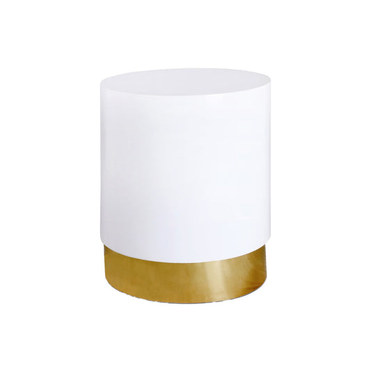 Gold/White End Table