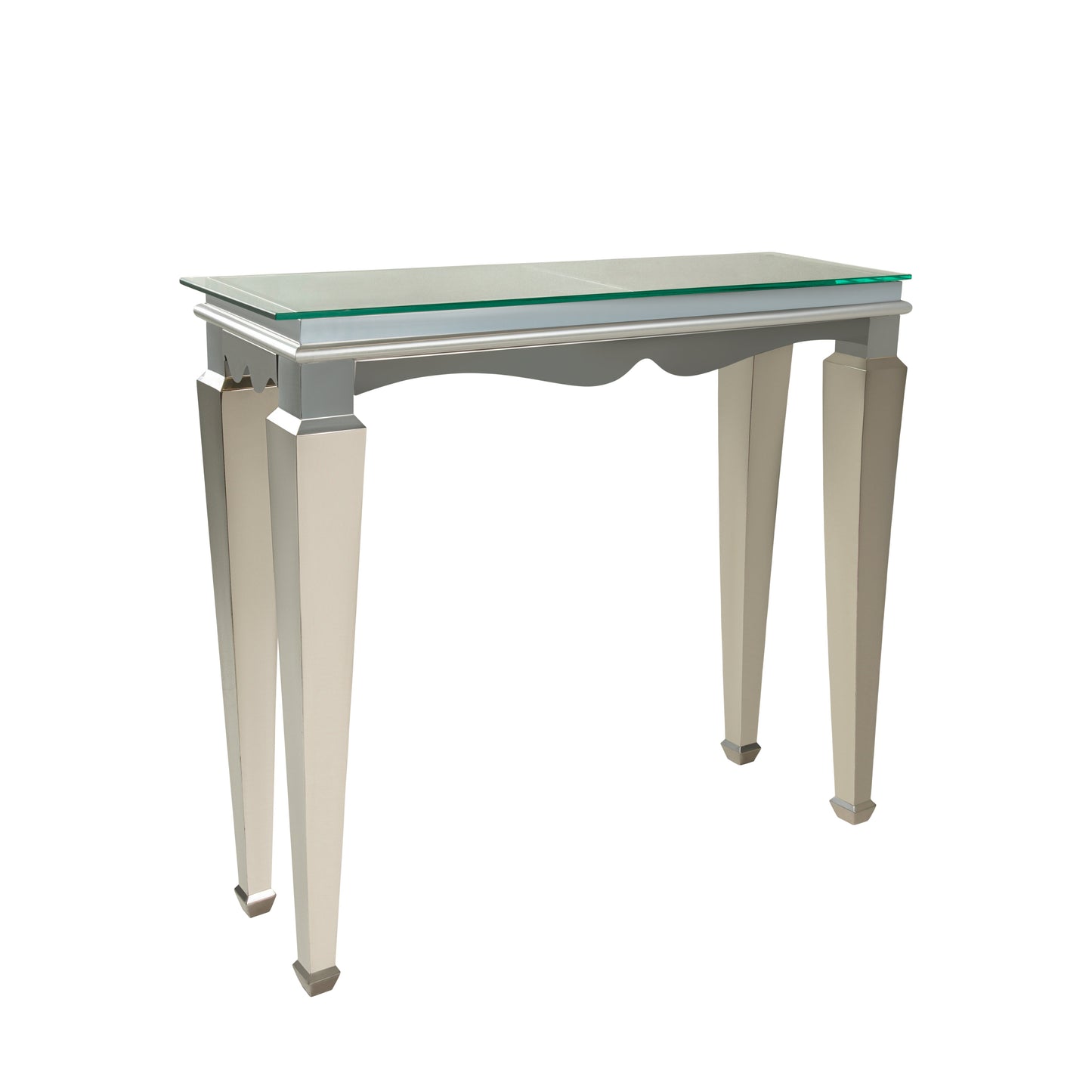 Mirror/Silver High Top Console Table