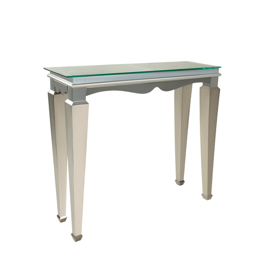 Mirror/Silver High Top Console Table