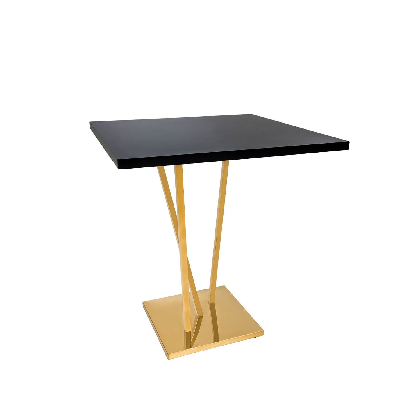 Black/Gold Stripe Cake Stand Short Side