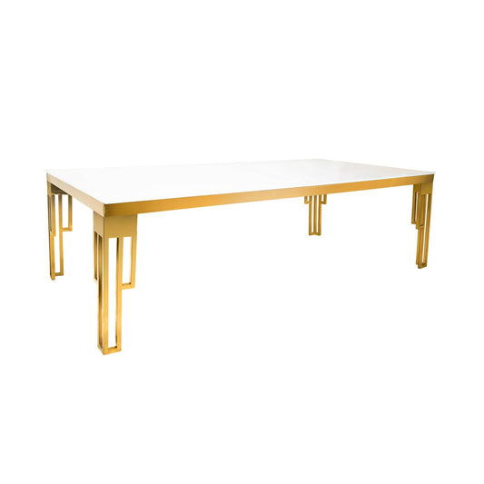 Gold/White Vertical Dining Table