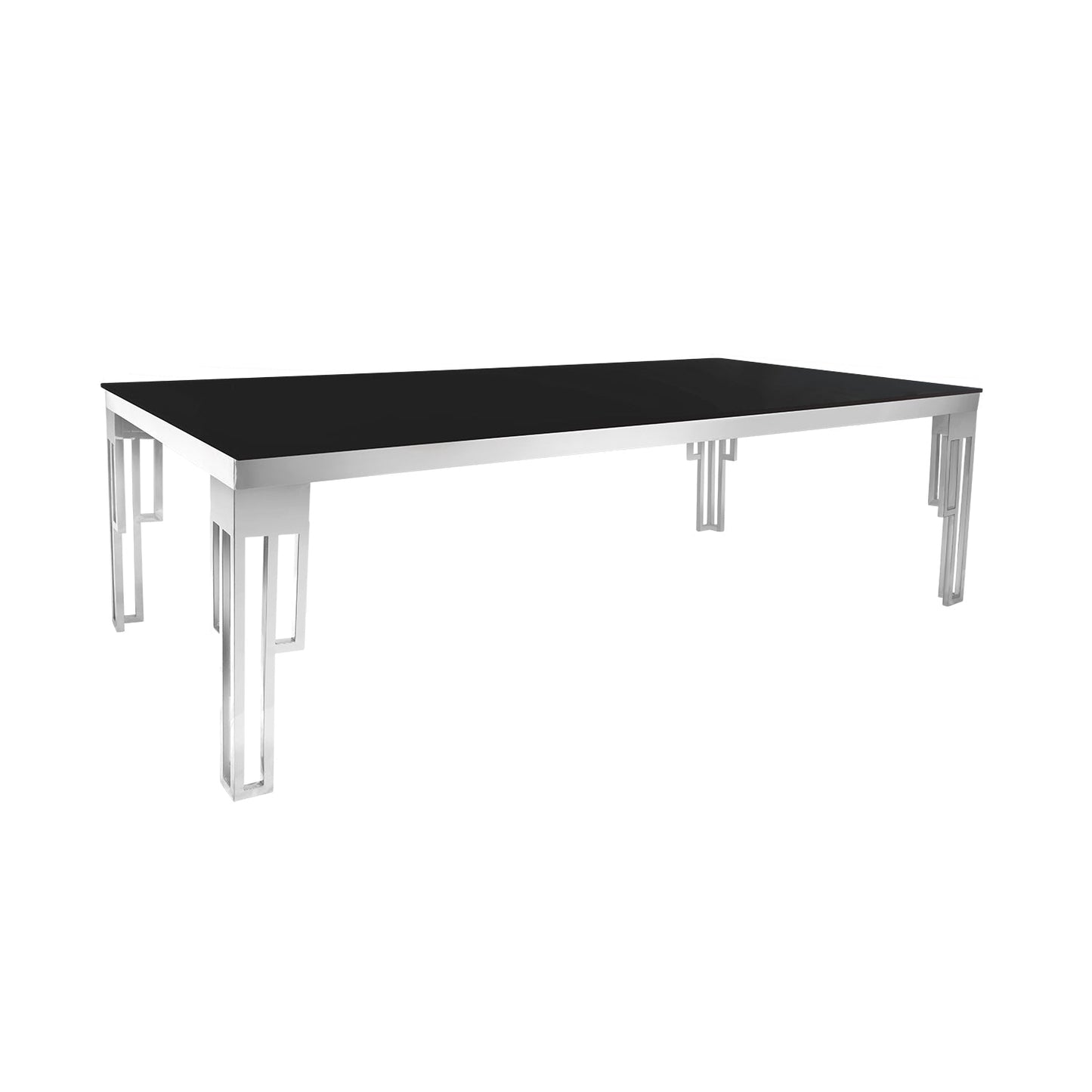Silver/Black Vertical Dining Table