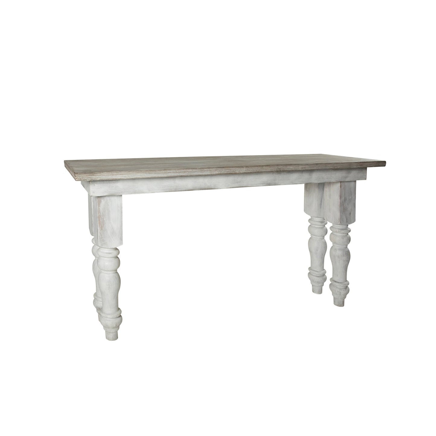 White Wash Console Table