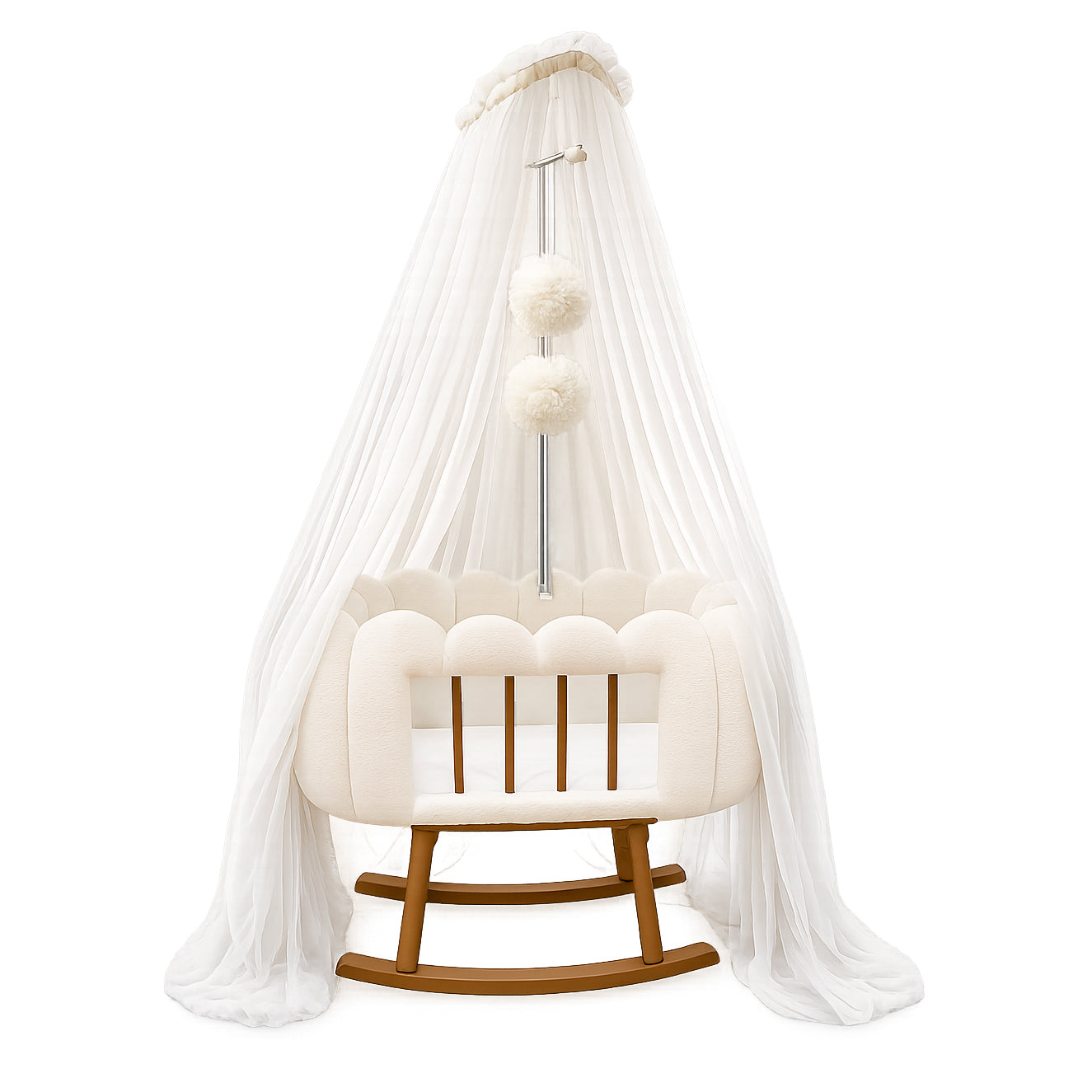 Wood Boucle Bassinet